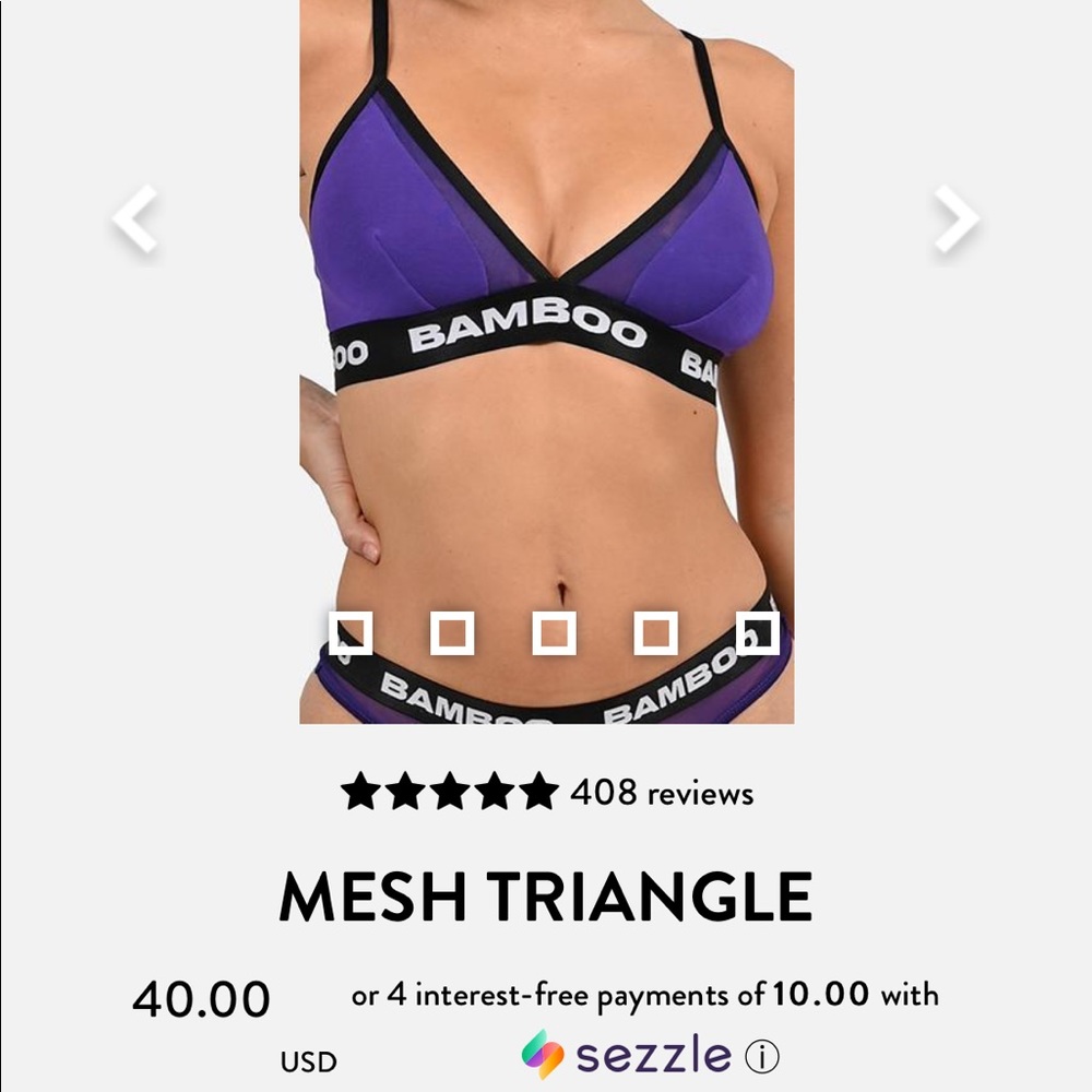 Bamboo Underwear Mesh Bralette